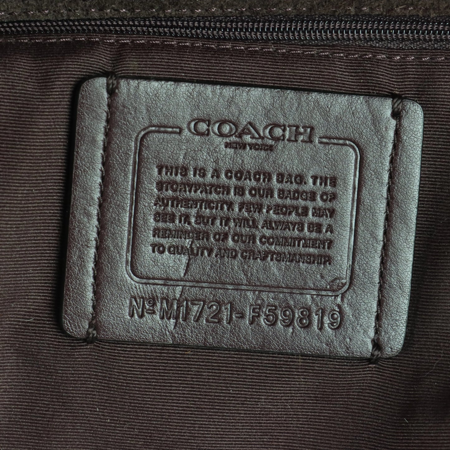 COACH 'Derby' F59819 Black Pebbled Mini Drawstring Backpack - Vintage Sole Melbourne