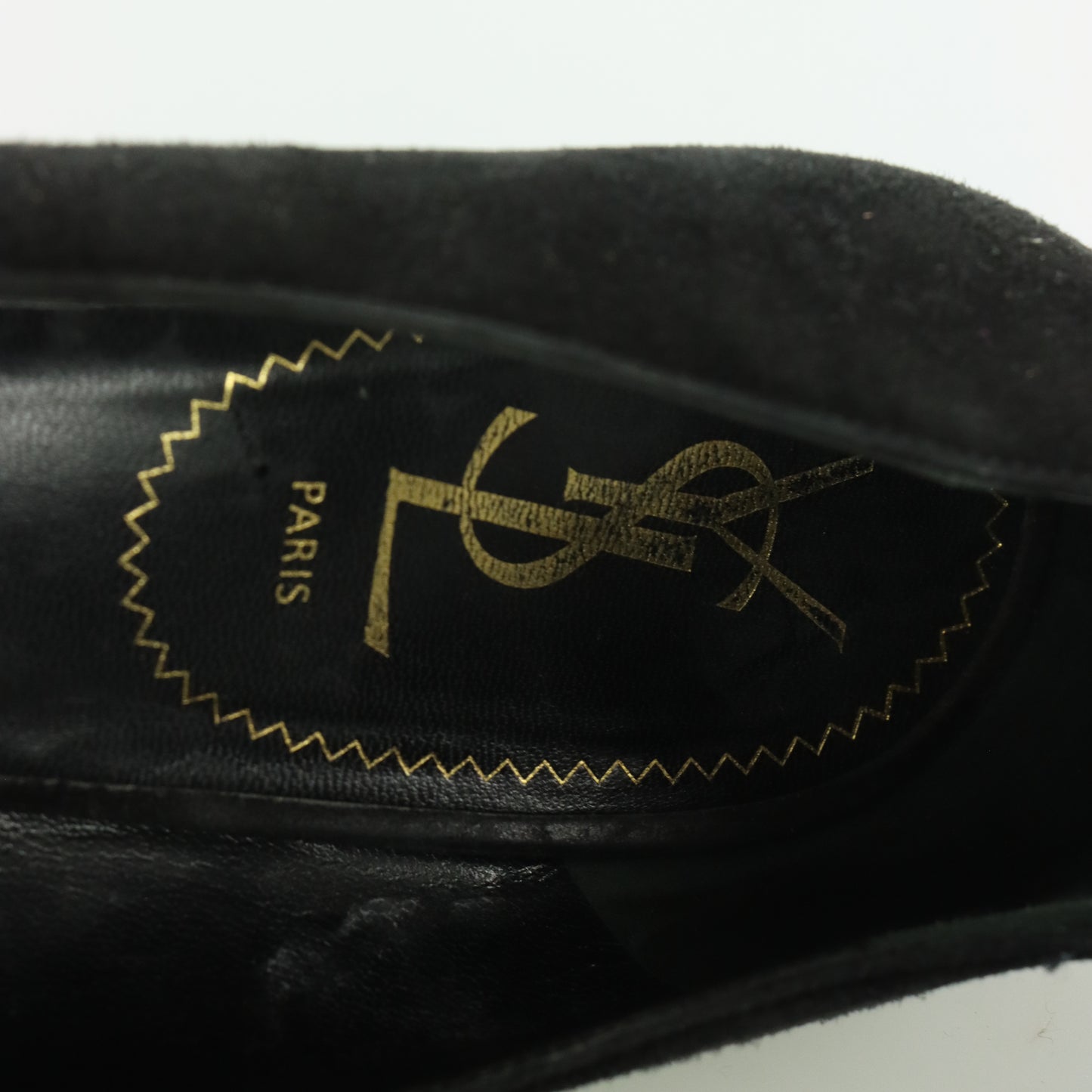 YVES SAINT LAURENT YSL Suede Platform Black Pump Heels (38.5)