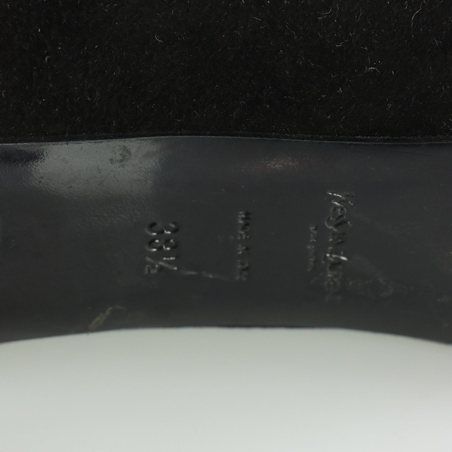 YVES SAINT LAURENT YSL Suede Platform Black Pump Heels (38.5)