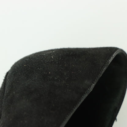 YVES SAINT LAURENT YSL Suede Platform Black Pump Heels (38.5)