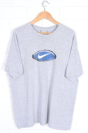 NIKE Big Centre Swoosh Logo Grey T-Shirt (XL)