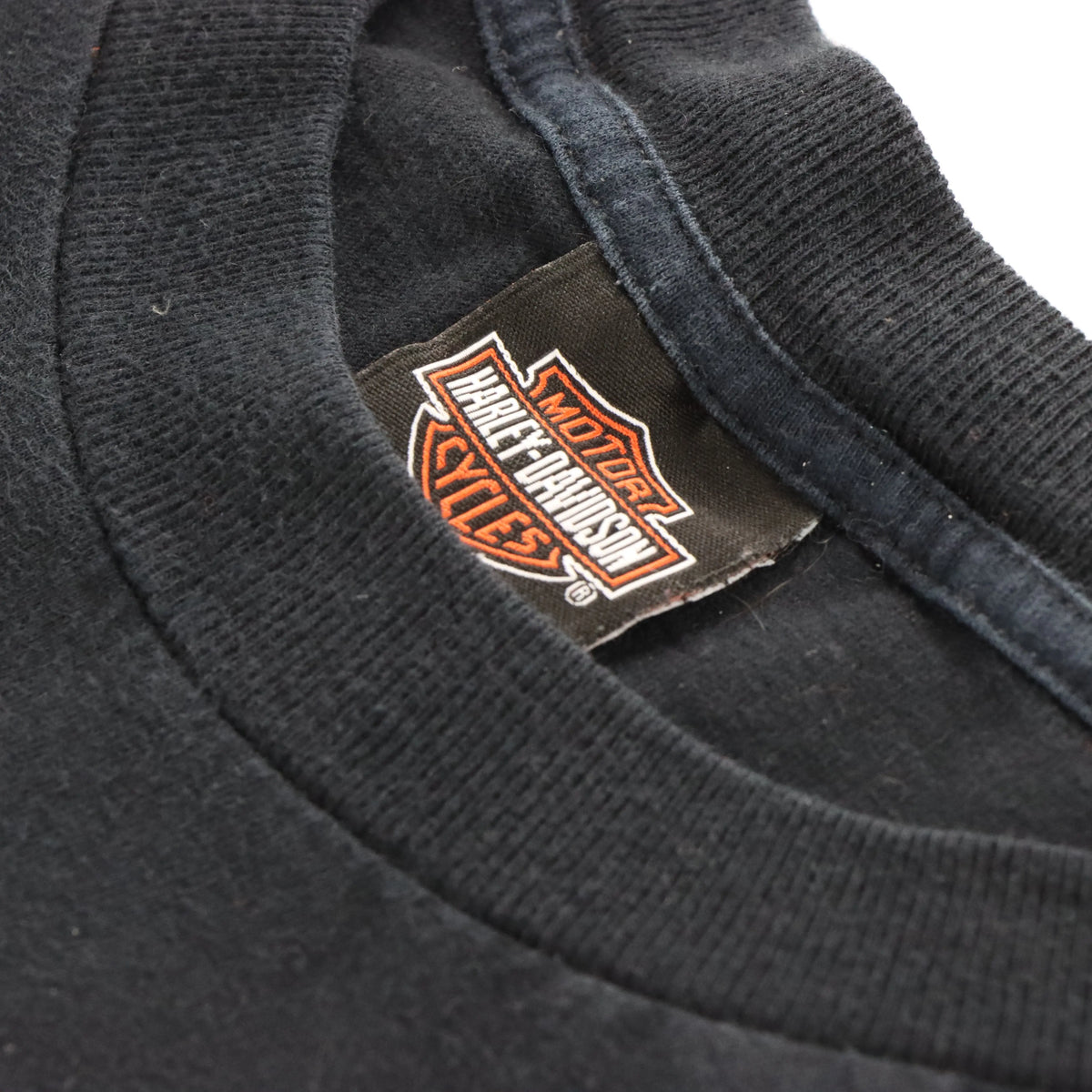 Vintage HARLEY DAVIDSON Y2K Eagle Ring Black & Yellow T-Shirt (2XL)