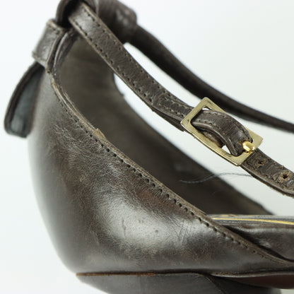 ROGER VIVIER Cut Out Italy Made Brown Slingback Heels (40.5)