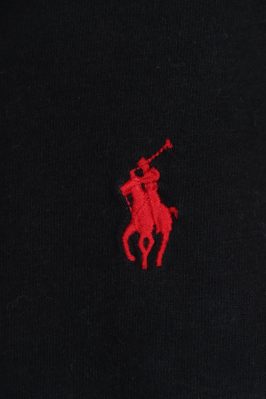 RALPH LAUREN POLO Embroidered Logo Black Single Stitch T-Shirt (XL)
