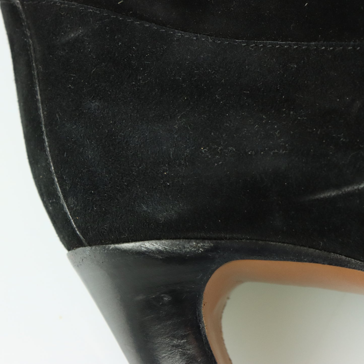 CHLOE Suede Black Heeled Italy Made Calf Boots (36.5)