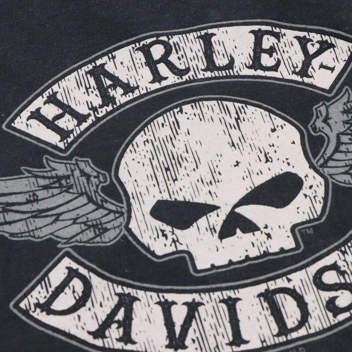 Vintage HARLEY DAVIDSON 'Southern Thunder' Skull Wing Motorcycle T-Shirt (L-XL)