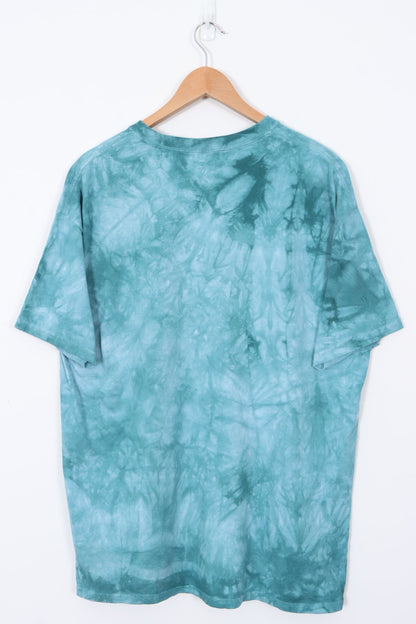 THE MOUNTAIN Parrot Pals Large Front Graphic Print Tie Dye T-Shirt (XL)