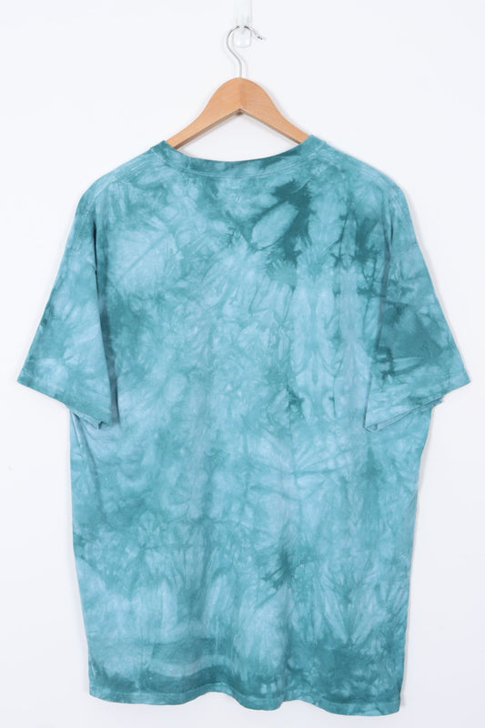 THE MOUNTAIN Parrot Pals Large Front Graphic Print Tie Dye T-Shirt (XL)