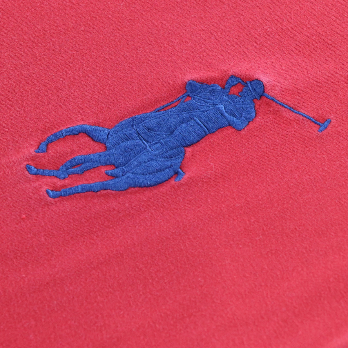 Vintage POLO RALPH LAUREN USA Flag #3 Embroidered Big Pony Red T-Shirt (L)