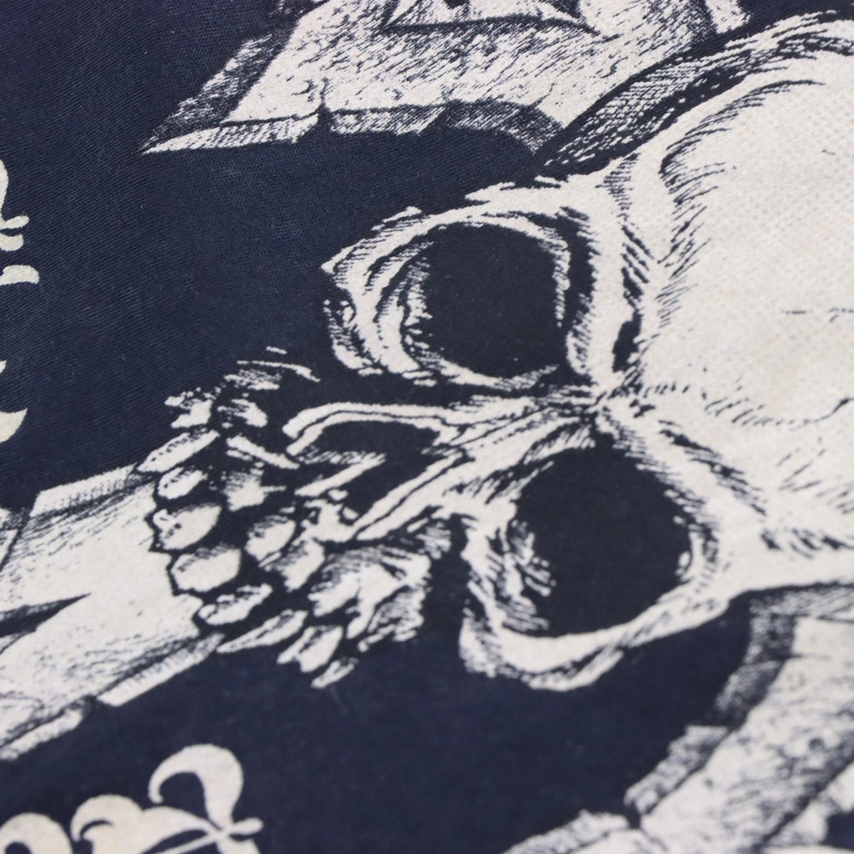 Vintage AFFLICTION Y2K Skull Wing Shimmer Print Grunge USA Made Distressed T-Shirt (XL)