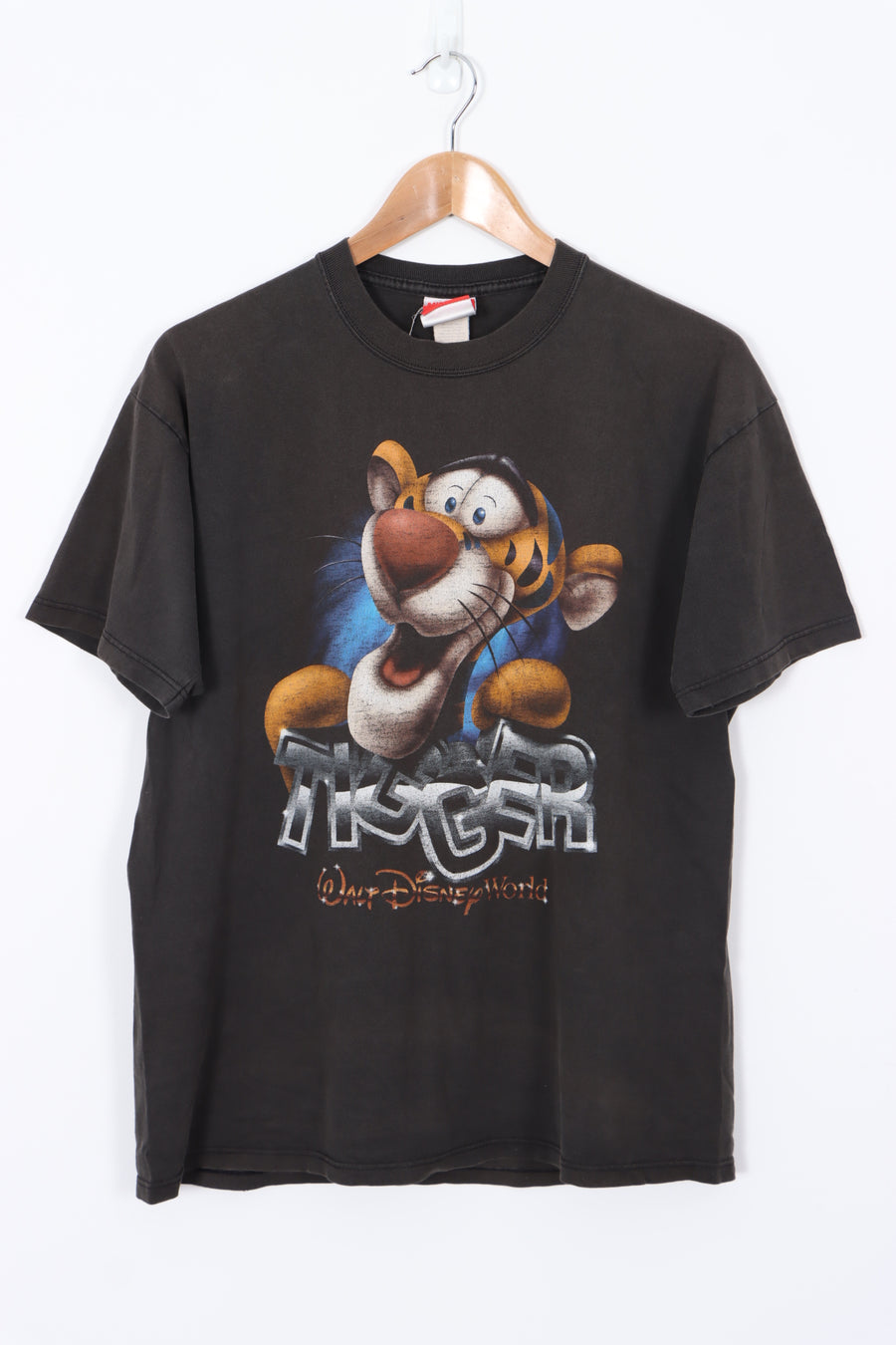 Walt Disney World Tigger Large Graphic Print Made in USA Tee (M-L)
