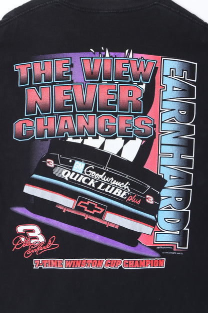 NASCAR 1996 Dale Earnhardt "Pushin It" Front Back T-Shirt (L)