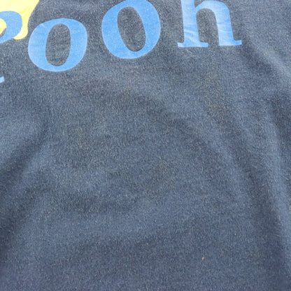 Vintage DISNEY Winnie The Pooh Illustration USA Made Navy Blue T-Shirt (M TALL) Vintage Sole Melbourne