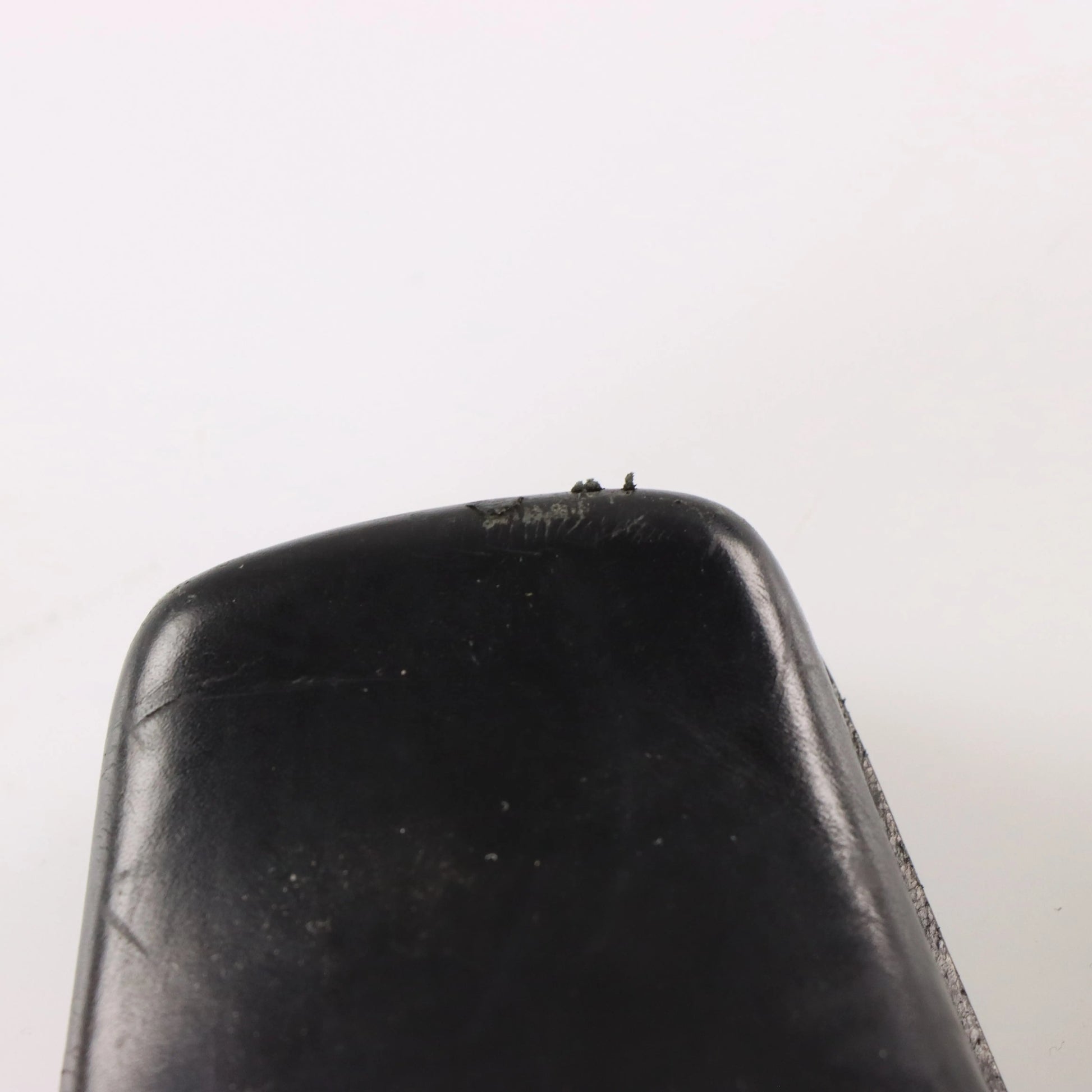 PRADA Mirror Heel Square Toe Black Leather Mule Heels (39.5) - Vintage Sole Melbourne