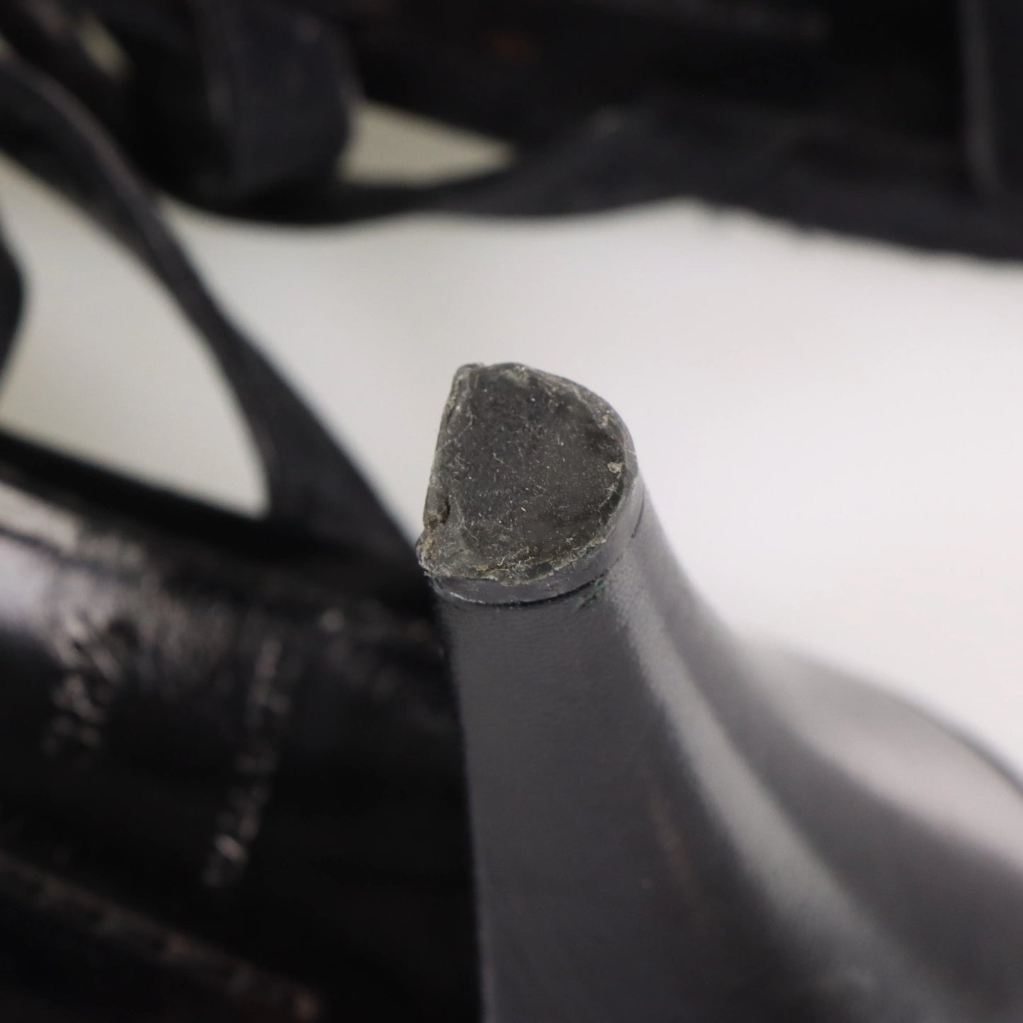 LOUIS VUITTON Braided Monogram Italy Made Black Heels (38.5) - Vintage Sole Melbourne