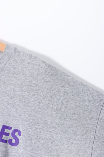 NBA Los Angeles Lakers NIKE Centre Swoosh Spell Out Logo T-Shirt (3XL)