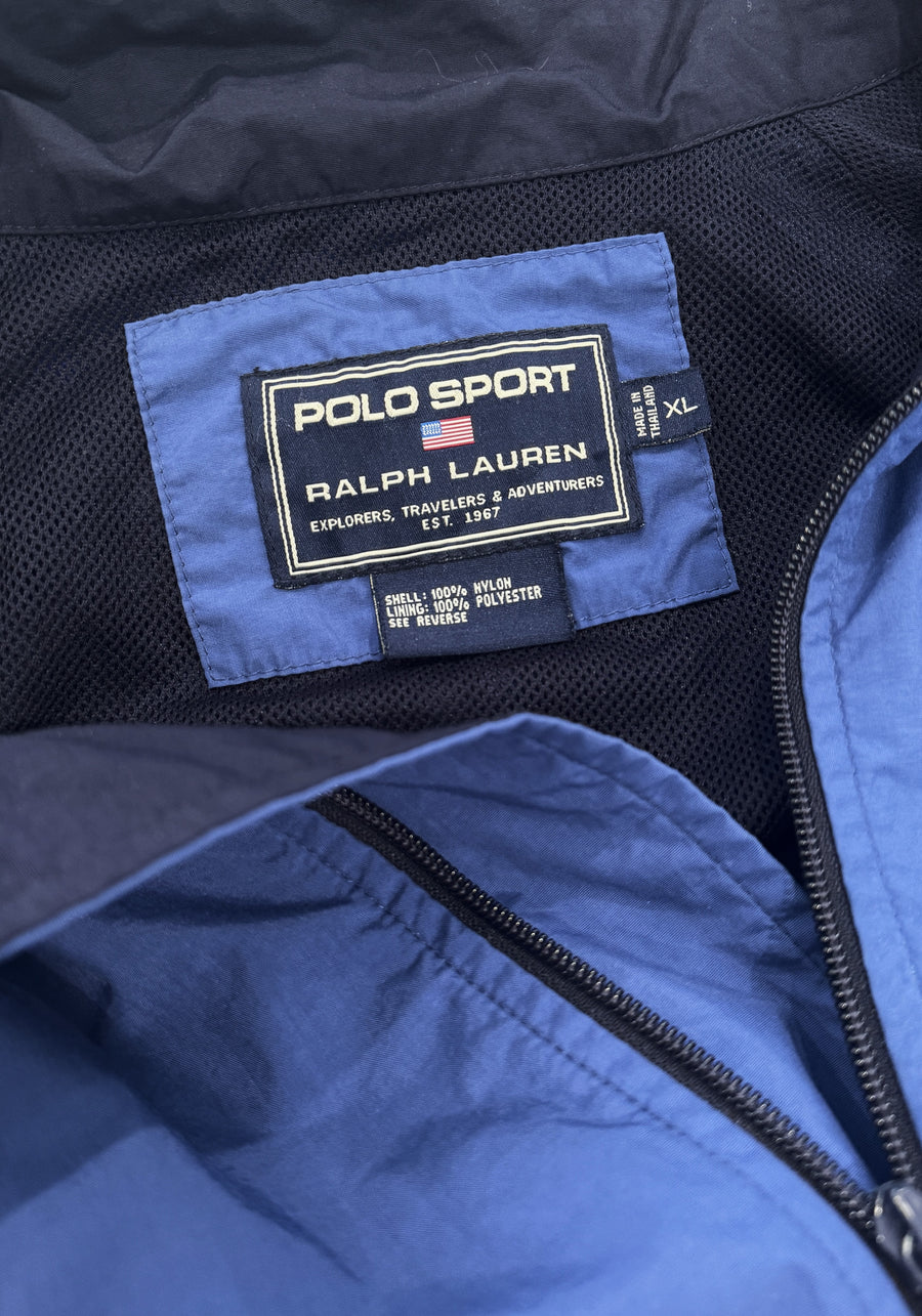 RALPH LAUREN POLO SPORT Blue Windbreaker Jacket (XL)