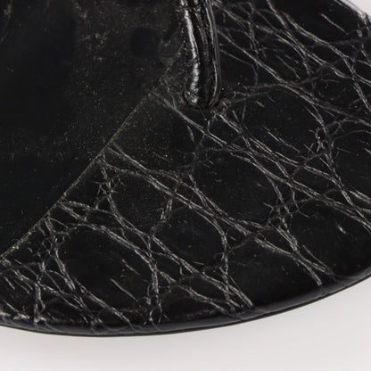 SAINT LAURENT YSL 'Cassandra' Croc Thong Logo Sandals (38.5) - Vintage Sole Melbourne