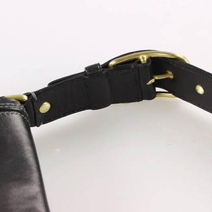 Vintage COACH J0793 11542 Hampton Soho Turnlock Black & Gold Leather Shoulder Bag