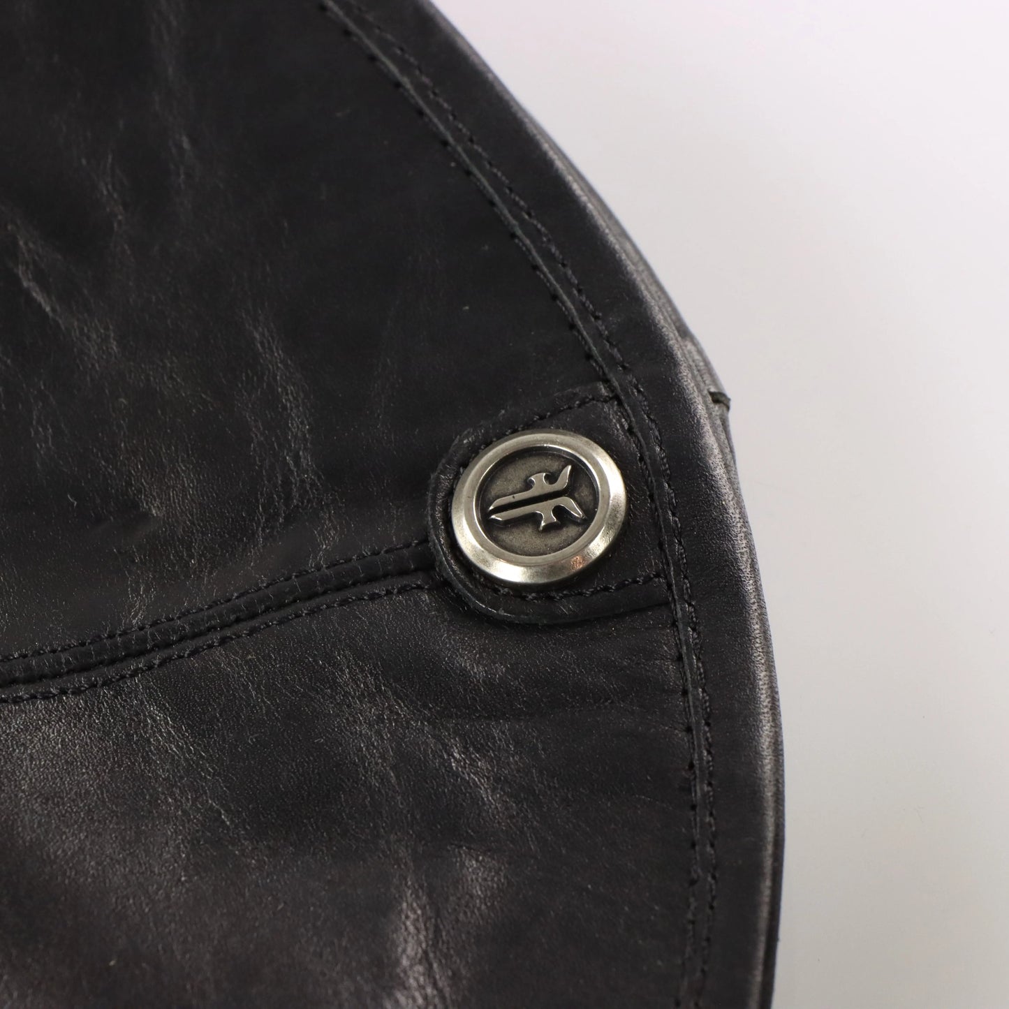 FRYE 'Melissa' Button Tall Black Leather Riding Boots (Women's 7.5) - Vintage Sole Melbourne