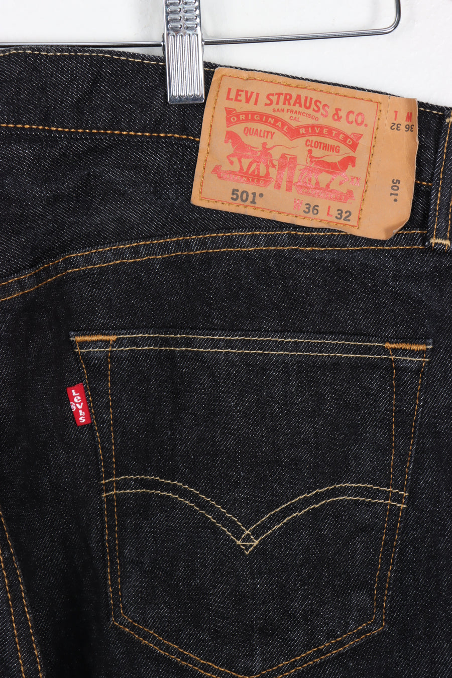 LEVI'S 501 Dark Wash Baggy  Jeans Mexico Made (36 x 32)