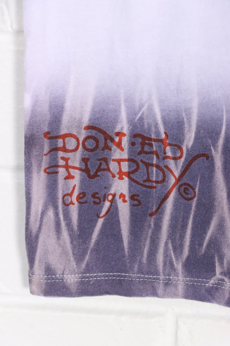 ED HARDY Embellished Smoking Skull Y2K T-Shirt (M)