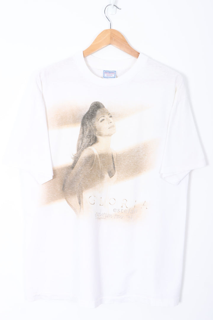 Gloria Estefan 1996 Evolution Tour Front Back T-Shirt USA Made (L)