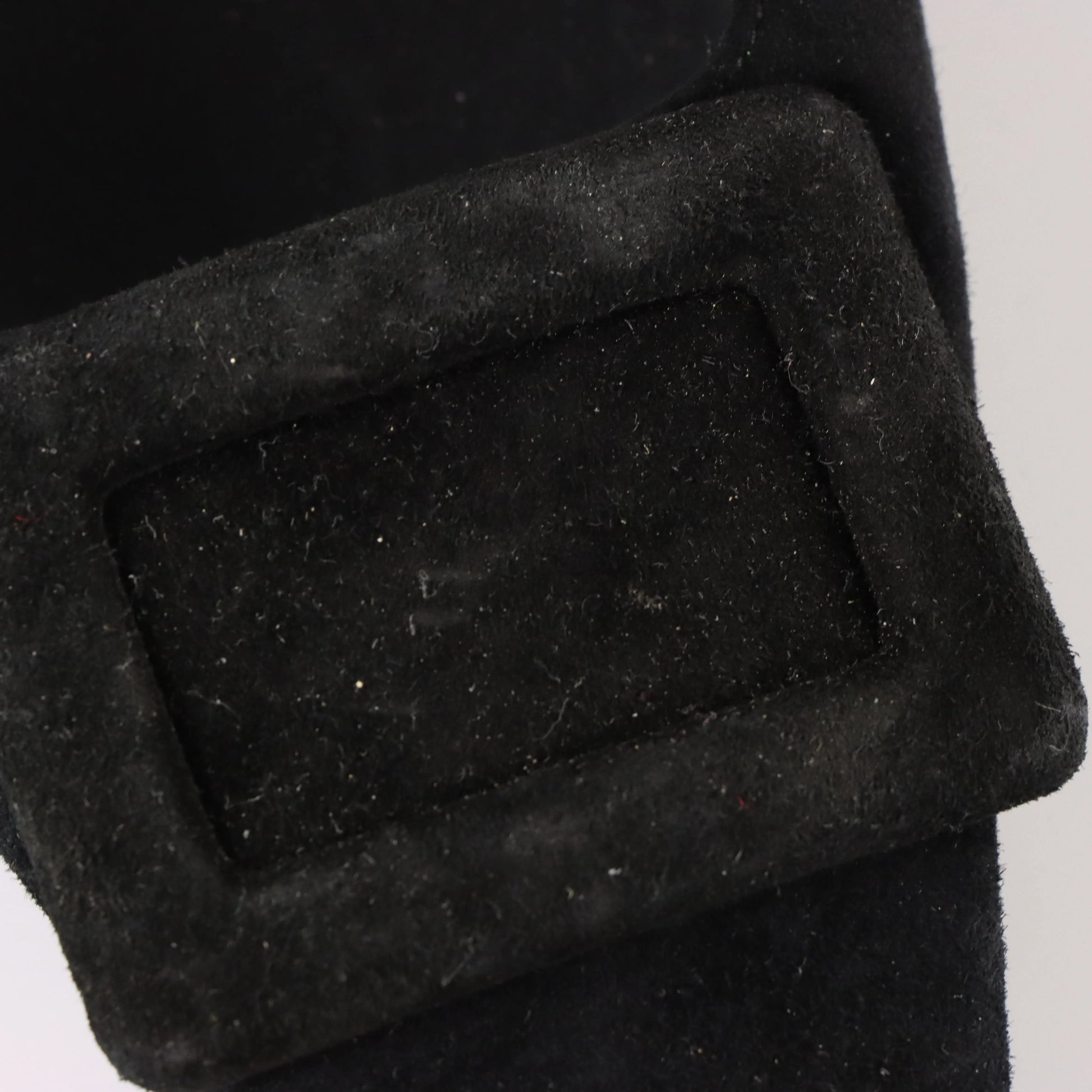 ROGER VIVIER Suede Geometric Italy Made Black Pump Heels (38.5) - Vintage Sole Melbourne