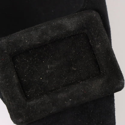 ROGER VIVIER Suede Geometric Italy Made Black Pump Heels (38.5) - Vintage Sole Melbourne