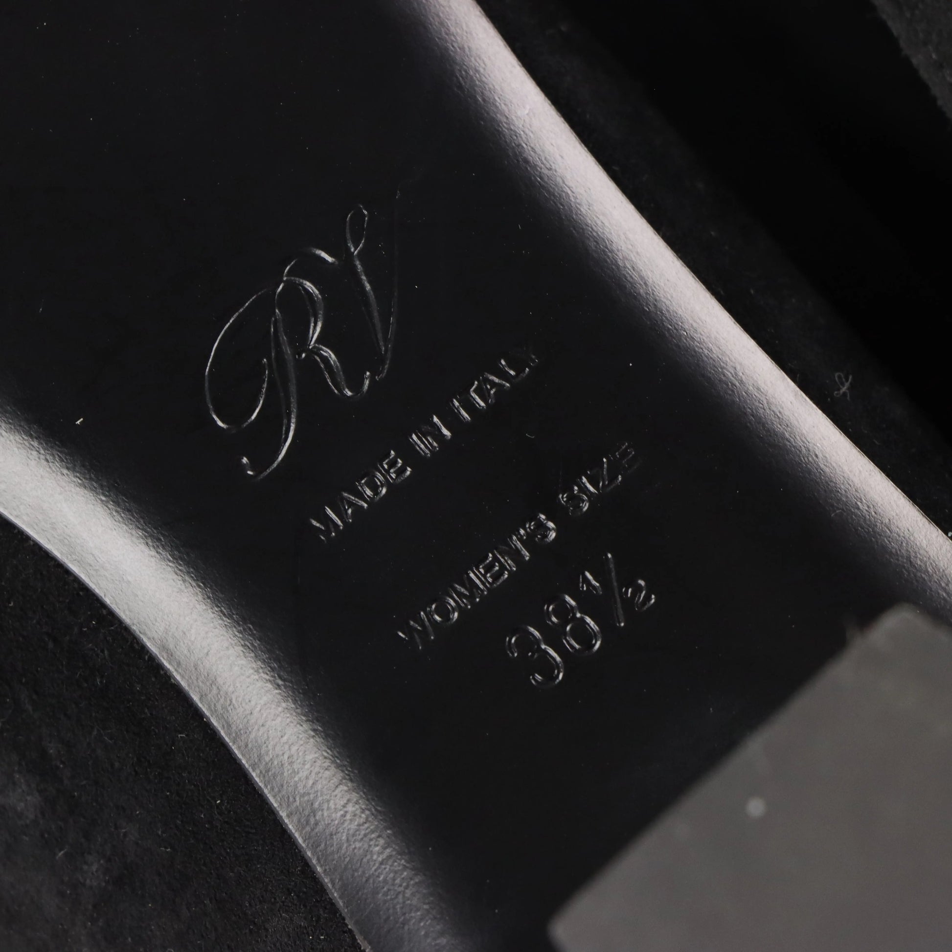 ROGER VIVIER Suede Geometric Italy Made Black Pump Heels (38.5) - Vintage Sole Melbourne