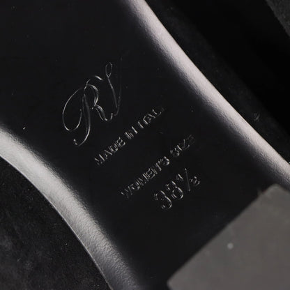 ROGER VIVIER Suede Geometric Italy Made Black Pump Heels (38.5) - Vintage Sole Melbourne