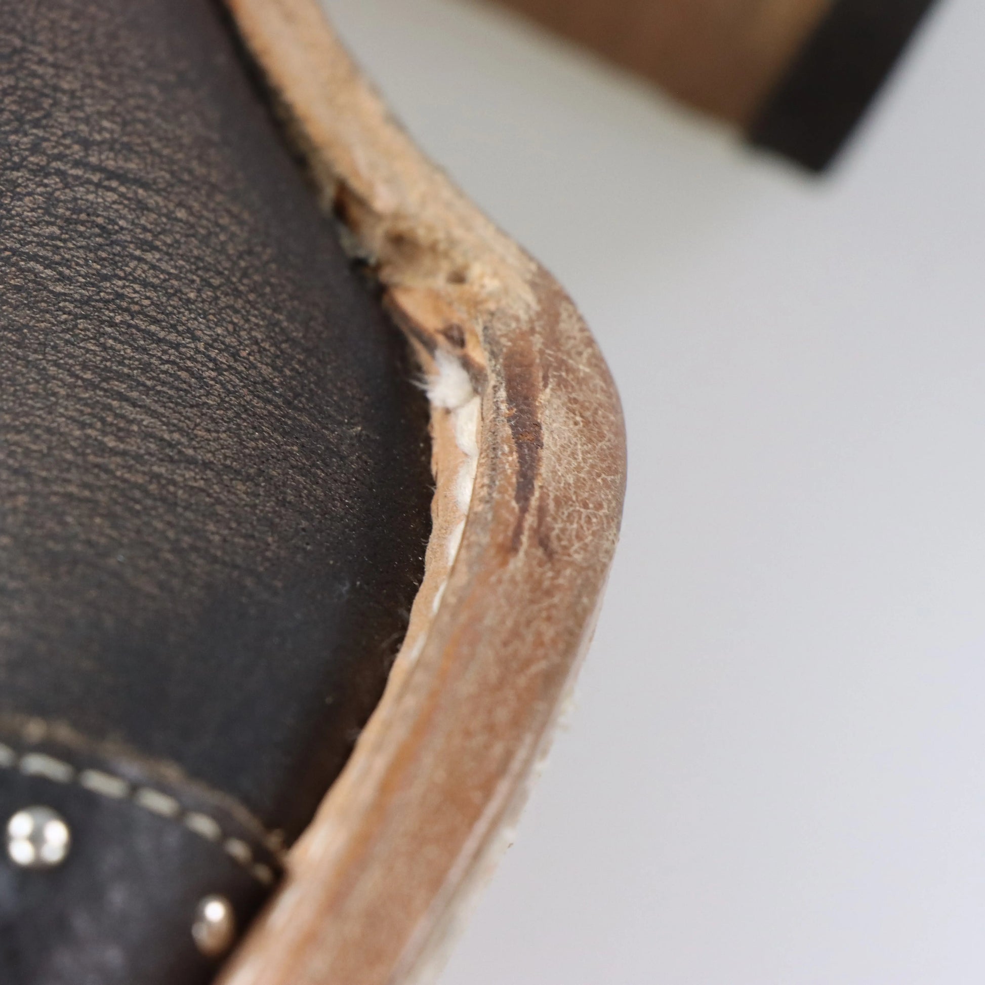 FREEBIRD 'Violet' Studded Buckle Brown Leather Sandals (8) - Vintage Sole Melbourne