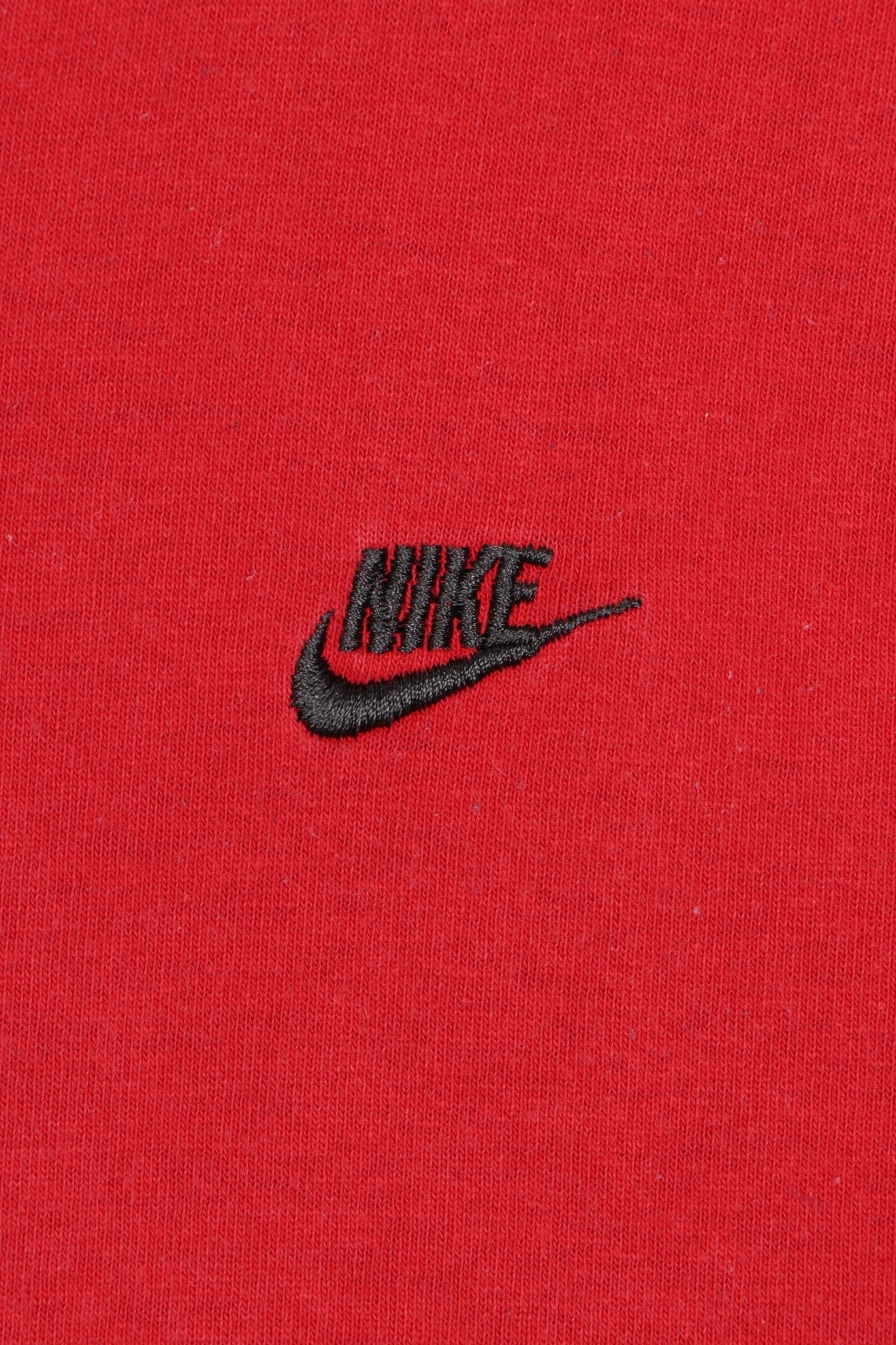 NIKE Red & Black Full Swoosh Logo T-Shirt (M)