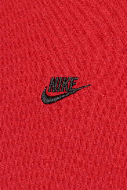 NIKE Red & Black Full Swoosh Logo T-Shirt (M)