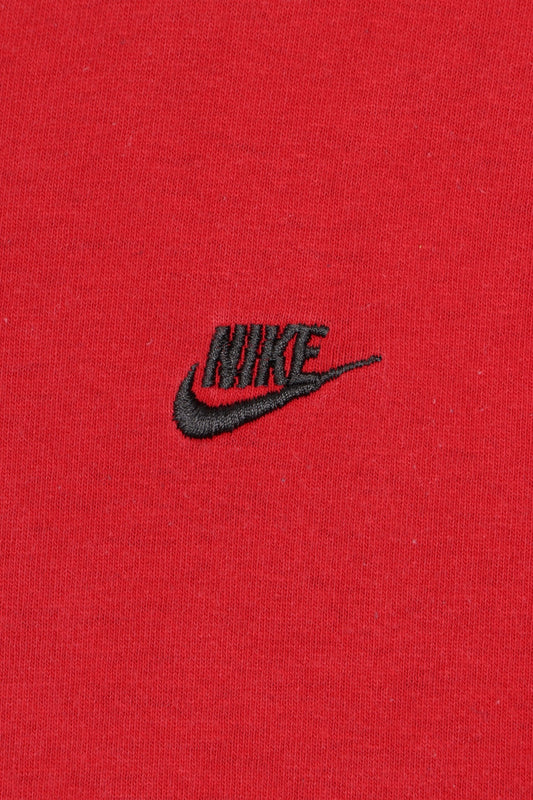 NIKE Red & Black Full Swoosh Logo T-Shirt (M)
