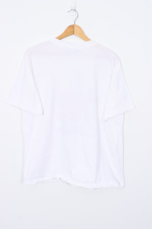 DISNEY Minnie and Goofy Florida White USA Made T-Shirt (L)