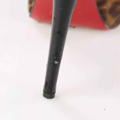 CHRISTIAN LOUBOUTIN 'Maggie' Pony Hair Steel Toe Platform Pump Heels (37.5) - Vintage Sole Melbourne