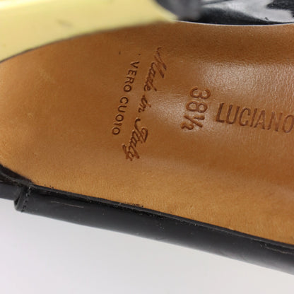 LUCIANO PADOVAN Platform Gold & Black Pump Heels (38.5) *Aubany Vintage Sole Melbourne