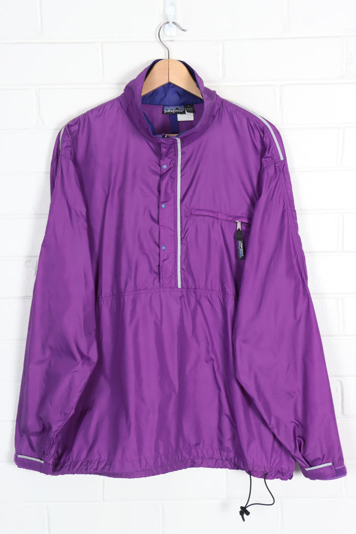 PATAGONIA Thin Purple 1/4 Button Zip Spray Jacket (XL)