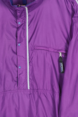 PATAGONIA Thin Purple 1/4 Button Zip Spray Jacket (XL)