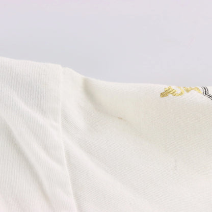 ENYCE Gold Foil Detail Spell Out Logo Studded White T-Shirt (XL)