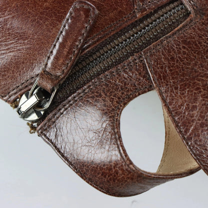 PRADA Caged Platform Brown Italy Made Pump Heels (38) *Aubany Vintage Sole Melbourne