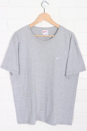 NIKE Grey Marle Swoosh Logo T-Shirt USA Made (M)
