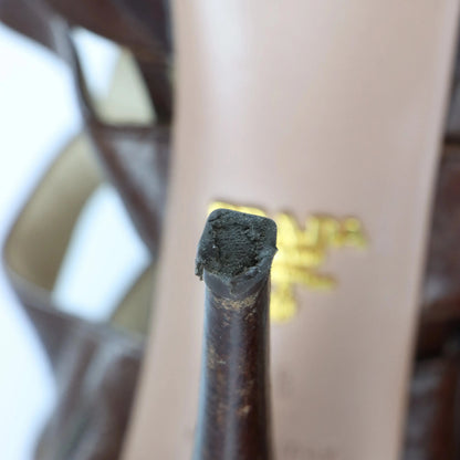 PRADA Caged Platform Brown Italy Made Pump Heels (38) *Aubany Vintage Sole Melbourne