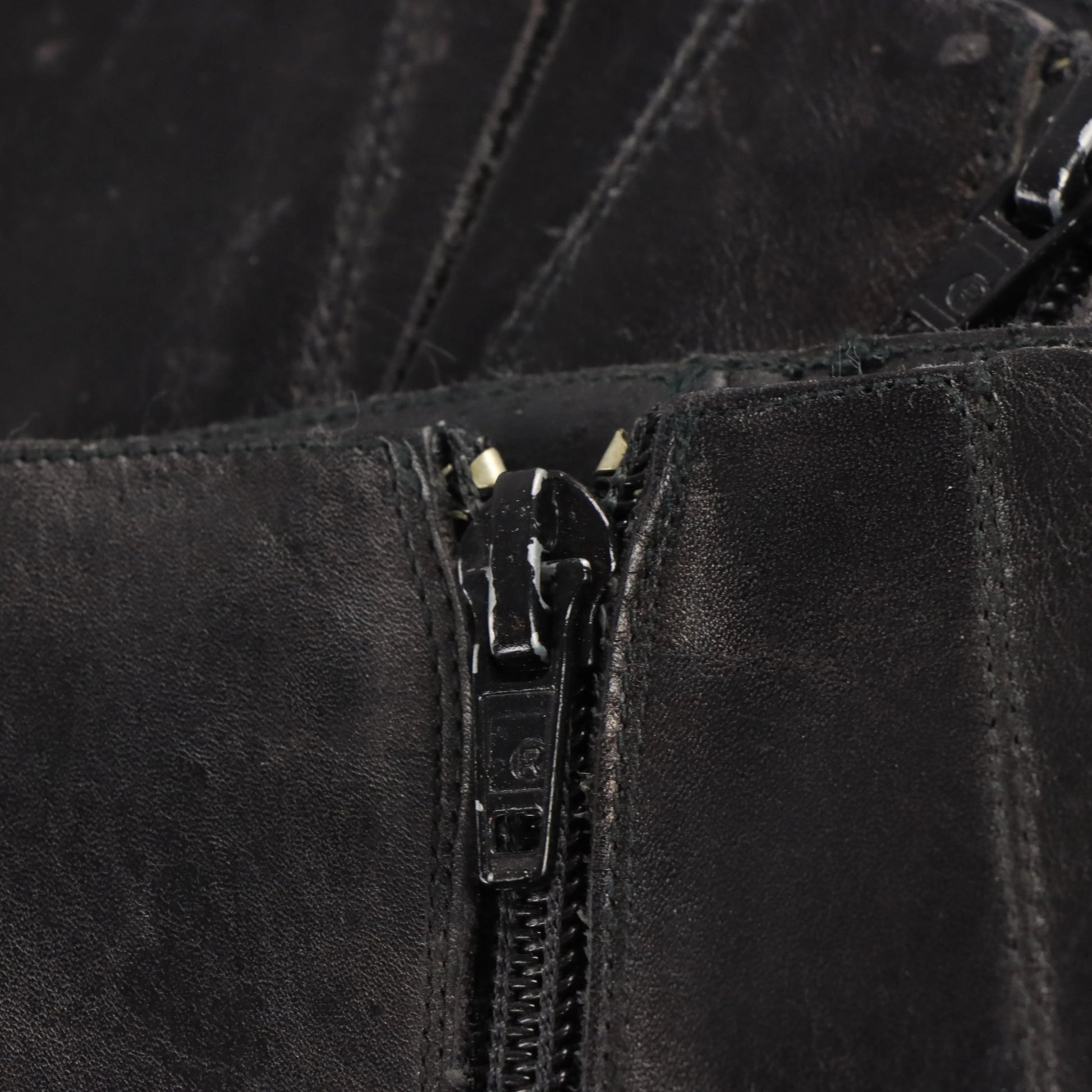 GUESS 90's Platform Square Toe Tall Spain Made Black Boots (7) *Aubany Vintage Sole Melbourne