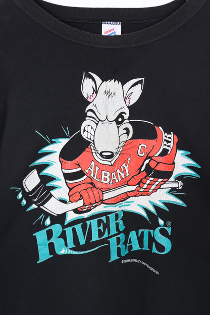 1993 Vintage NHL Albany River Rats Front & Back Hockey Sweatshirt (XXL)
