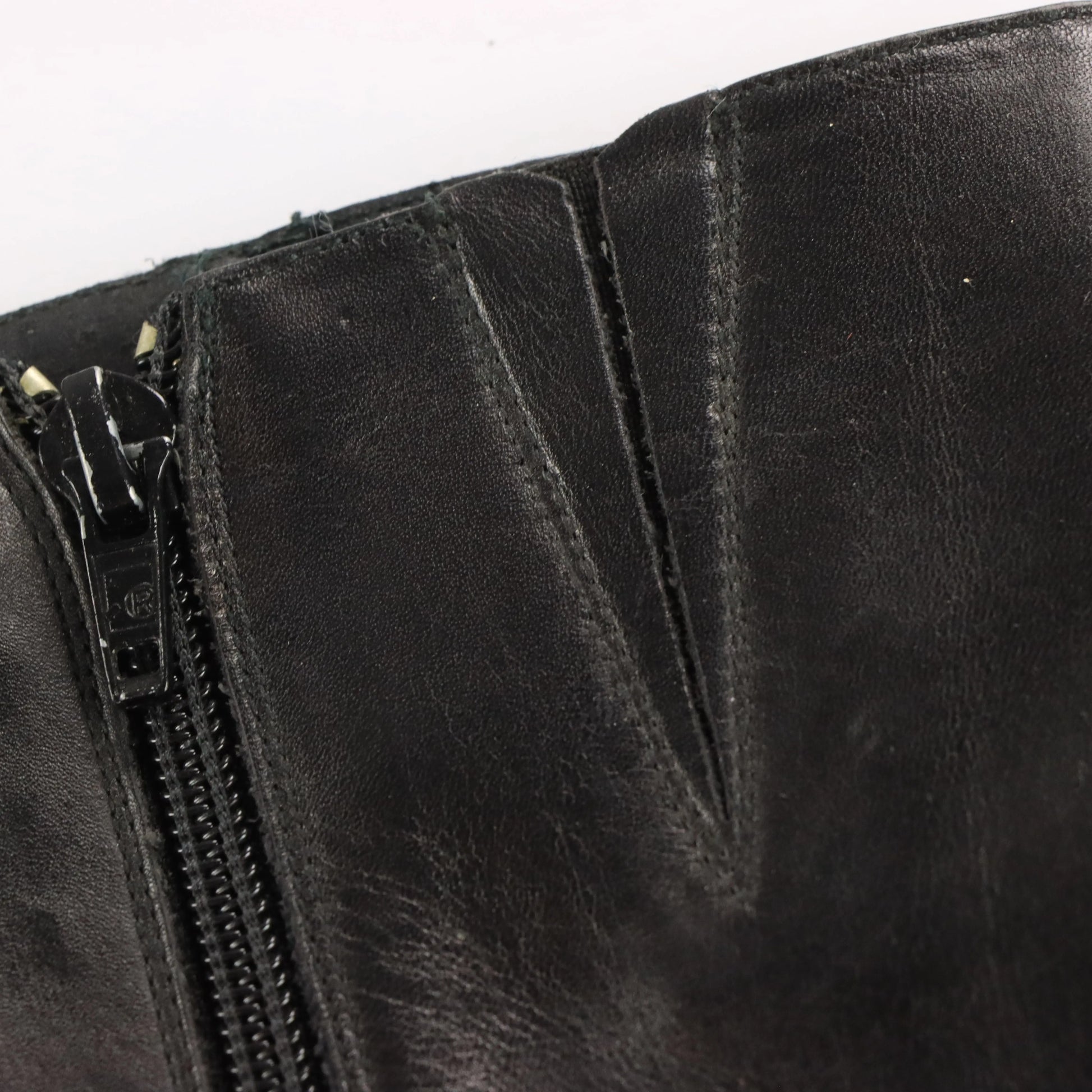 GUESS 90's Platform Square Toe Tall Spain Made Black Boots (7) *Aubany Vintage Sole Melbourne