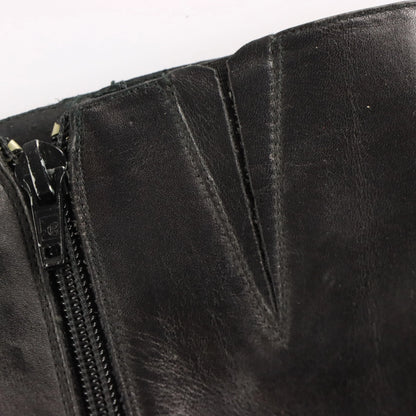 GUESS 90's Platform Square Toe Tall Spain Made Black Boots (7) *Aubany Vintage Sole Melbourne