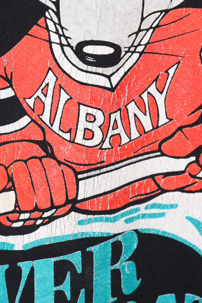 1993 Vintage NHL Albany River Rats Front & Back Hockey Sweatshirt (XXL)