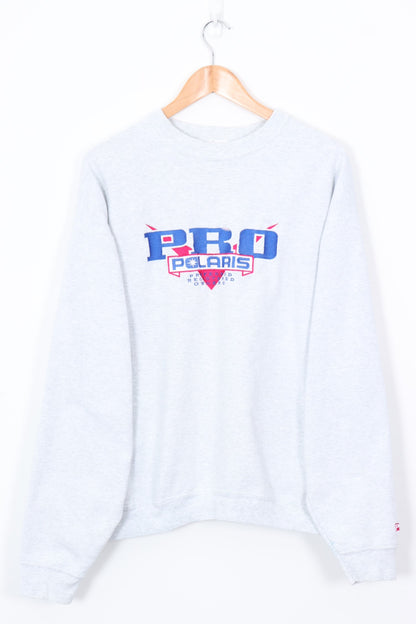 Pro Polaris Blue & Fuchsia Embroidered Sweatshirt (XL)